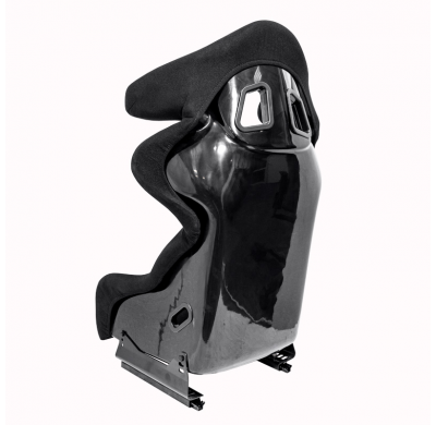 Asiento Deportivo "Jj" - Negro - Respaldo De Fibra De Vidrio No Reclinable