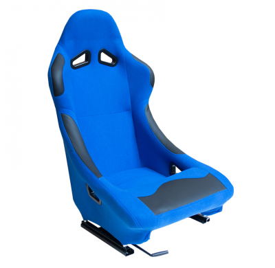 Asiento Deportivo 'Bw' - Azul - Respaldo No Reclinable -Incluye Guias Universales