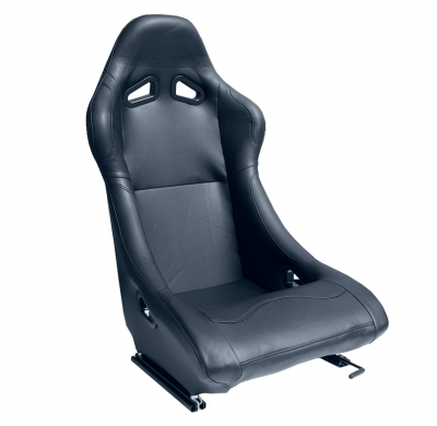 Asiento Deportivo "Bw" - Negro - Respaldo No Reclinable -Incluye Guias Universales