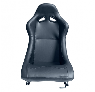 Asiento Deportivo "Bw" - Negro - Respaldo No Reclinable -Incluye Guias Universales