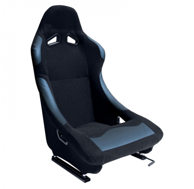Asiento Deportivo 'Bw' - Negro - Respaldo No Reclinable - Incluye Guias Universales