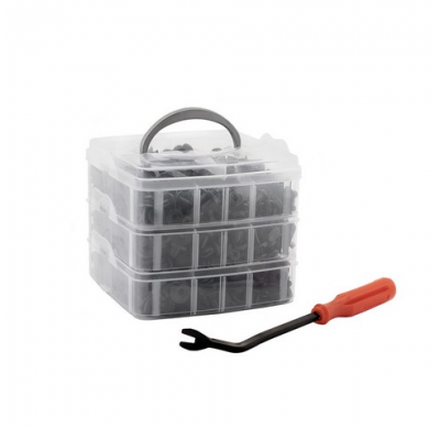 Caja De Surtido Con Clips De Automoción - 630 Piezas Surtidas + Herramienta Ply