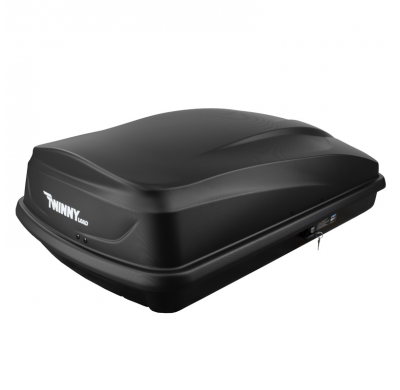 Cofre de techo Twinny Load TBX 370 Litros Negro Mate Estructurado 138x78x36cm