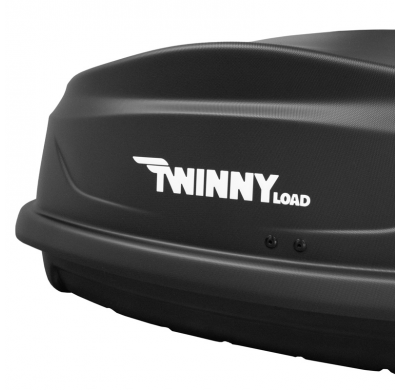 Cofre de techo Twinny Load TBX 370 Litros Negro Mate Estructurado 138x78x36cm