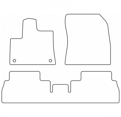 Juego De Alfombrillas Moqueta Citroën Berlingo Multispace / Opel Combo Mpv (Tour) / Peugeot Rifter 9/2019- (3-Pieces + Oval Moun