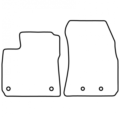 Juego de alfombrillas moqueta Ford Transit Courier 2019- AUTOSTYLE