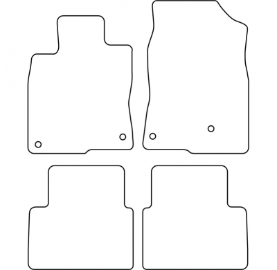 Juego Alfombrillas Moqueta Para Honda Civic X Hb 5-Doors 2017-