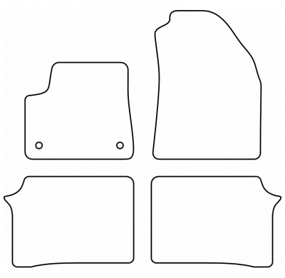 Alfombrillas de terciopelo AutoStyle Set compatibles con Opel Frontera EV 2024-