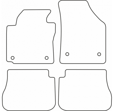 Juego De Alfombrillas  Volkswagen Caddy Combi/Variant 5-Personas 2015- (Delantera + Trasera)