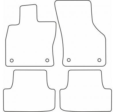 Juego Alfombrillas Moqueta Para Volkswagen Golf Viii Hb 5-Doors 2020-