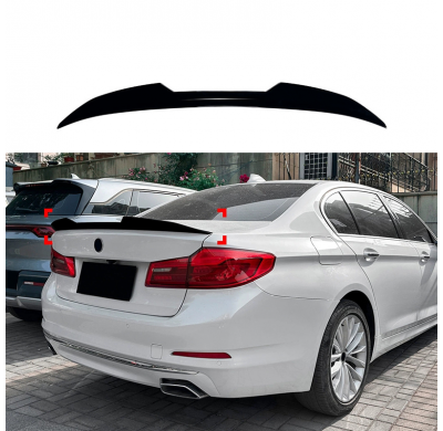 Alerón trasero AutoStyle compatible con BMW Serie 5 G30 Sedán 2016-2023 (ABS negro brillante)