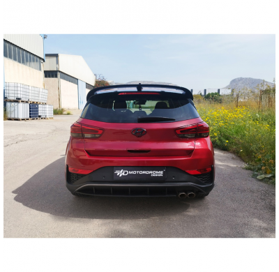 Alerón de techo Motordrome compatible con Hyundai i30 III Hatchback (PDE) 2016-, incl. N-Line (PU)