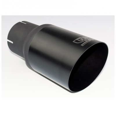 Cola De Escape Ulter Sport Redondo ø90mm Inclinado - Longitud 180mm - Instalación ->55mm - Inox Negro