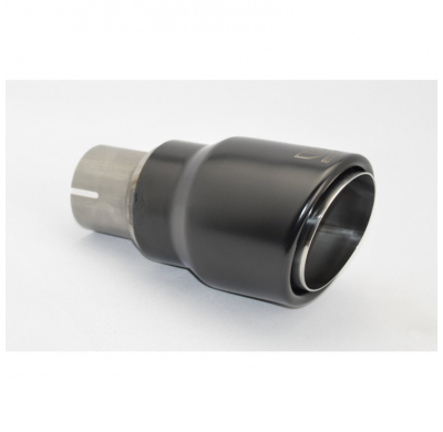 Ulter Sport Cola De Escape - 'Dual-Wall' Redondo ø90mm Rs - Longitud 170mm - Instalación ->55mm - Negro Inox