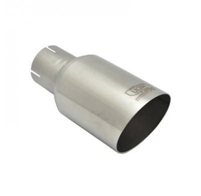 Cola De Escape Ulter Sport Redondo ø80mm Inclinado - Longitud 180mm - Instalación ->50mm - Satinado Cepillado Inox