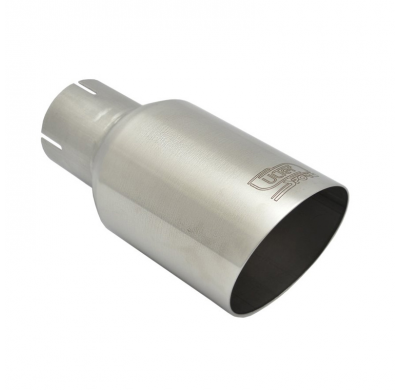 Cola De Escape Ulter Sport Redondo ø90mm Inclinado - Longitud 180mm - Instalación ->50mm - Satinado Cepillado Inox