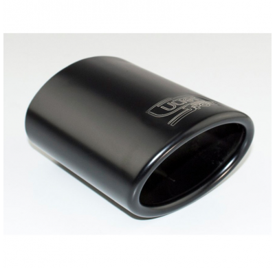 Cola De Escape Ulter Sport Ovalado 95x65mm Inclinado - Longitud 120mm - Instalación 40-55mm - Negro Inox