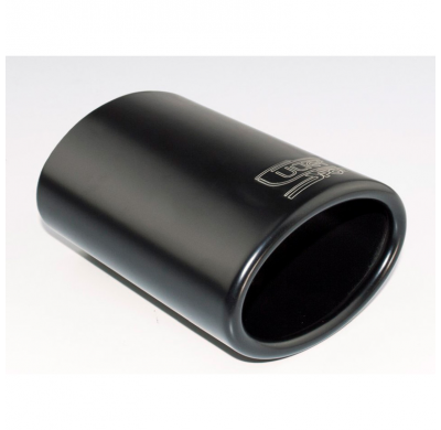 Cola De Escape Ulter Sport Ovalado 95x65mm - Longitud 120mm - Instalación 40-55mm - Negro Inox