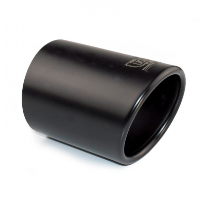 Cola De Escape Ulter Sport Redondo ø90mm Inclinado - Longitud 120mm - Instalación 65-80mm - Negro Inox