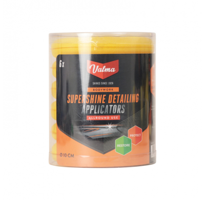 Valma V015 Almohadillas Aplicadoras De Detalles Supershine, Juego De 6 Piezas