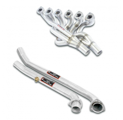 Manifold + connecting pipes 100% Stainless steel(Left Hand Drive) Colector + tubos de conexión 100% acero inoxidable para escape