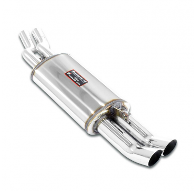 Silencioso trasero DTM OO70 Sistema 100% de acero inoxidable, 2 x Ø60 mm - Solo kit completo BMW E30 M3 2.3i / 2.5i Evo - S50 /