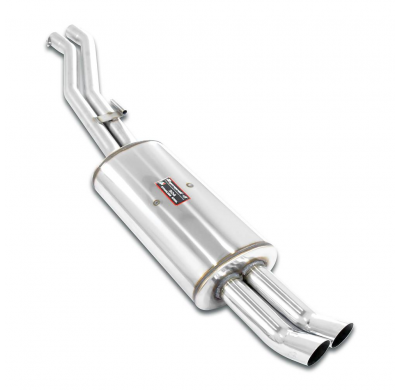 Silenciador trasero OO70 DTM Sistema 100% Acero Inox, 2 x Ø63,5mm -> 2 x Ø60mm - Solo sistema completo BMW E30 - V8 LS1 / Ford e