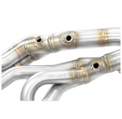 Manifold (Volante a la derecha) Sistema 100% de acero inoxidable, 2 x Ø60 mm - Solo kit completo BMW E30 M3 2.3i / 2.5i Evo - S5