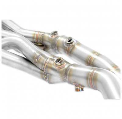 Manifold (Volante a la derecha) Sistema 100% de acero inoxidable, 2 x Ø60 mm - Solo kit completo BMW E30 M3 2.3i / 2.5i Evo - S5