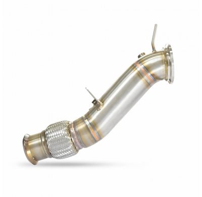 Downpipe  (Reemplaza catalizador) Sistema 100% Acero Inox tamaño grande Ø76mm BMW G02 X4 20i xDrive 2.0T (B46 - 184 CV) 2017 ->