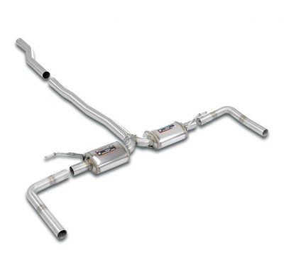 Silencioso trasero Derecho-Izquierdo "Racing" Sistema "OPF-back" 100% de acero inoxidable - Solo kit completo BMW F44 Gran Coupè