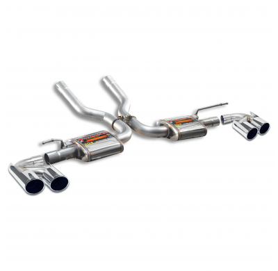 Escape trasero "Racing" derecho OO100 - izquierdo OO100 Sistema 100% Acero Inox 2 x Ø60mm Solo sistema completo PORSCHE 958 CAYE