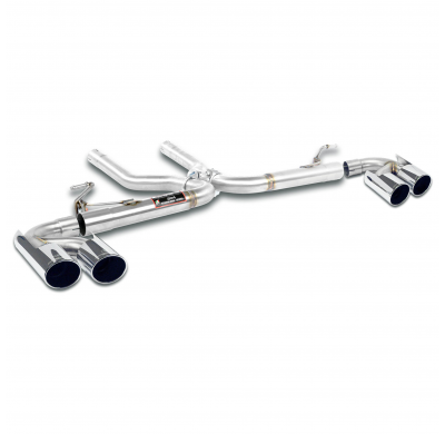 Rear pipe Right OO100 - Left OO100(Muffler delete) Sistema "Cat-Back" 100% Acero Inox tamaño grande 2 x Ø60mm Solo sistema compl