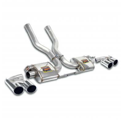 Rear exhaust Right OO100 - Left OO100 "Racing" Sistema 100% Acero Inox 2 x Ø70mm PORSCHE 958 CAYENNE Turbo S 4.8i V8 (550 CV) 20
