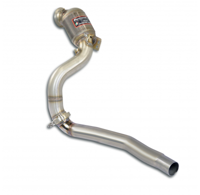 Downpipe Left + Metallic pre-catalytic converter(Replaces 2°catalytic converter) Sistema 100% Acero Inox 2 x Ø70mm MERCEDES C190