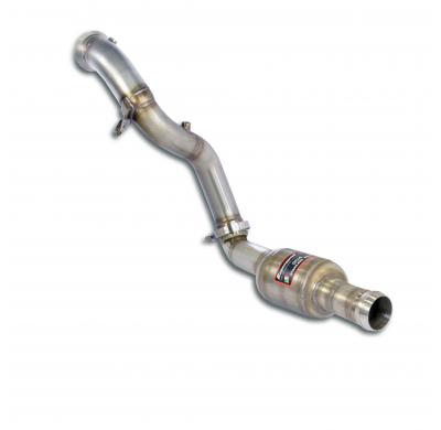 Tubo de escape derecho + convertidor catalítico metálico (reemplaza el precatalizador) Sistema 100% Acero Inox 2 x Ø70mm MERCEDE