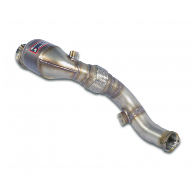 Tubo de bajada + convertidor catalítico metálico derecho Kit completo de tubo de bajada derecho + izquierdo - Compatible con los
