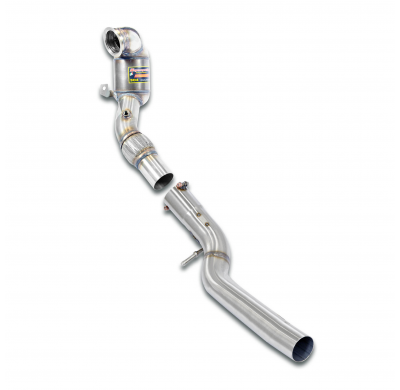 Kit de tubo de escape turbo + catalizador metálico 200 CPSI Sistema 100% de acero inoxidable. Tamaño extragrande: Ø76 mm -> Ø70