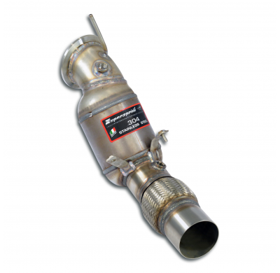 Kit de tubo de bajada + catalizador metálico 200CPSI Sistema 100% de acero inoxidable - Downpipe con conexión tipo "slip-on" - E