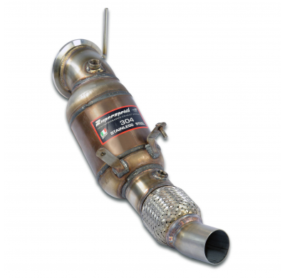 Downpipe + catalizador metalico 200CPSI sistema 100% Acero Inox tamaño grande Ø65mm BMW F36 LCI Gran Coupè 418i (3 cyl./ B38 -13