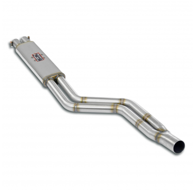 Escape delantero + tubo central Sistema completo 100% de acero inoxidable Ø70 mm - Solo kit completo BMW E9 3.0 CSL '72 -> '73 (
