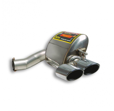 Silencioso trasero derecho 120x80 Sistema "Cat.-back" 100% de acero inoxidable - Solo kit completo MERCEDES R230 SL 500 / 550 V8