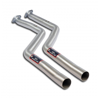 Kit tubos delanteros derecho-izquierdo Colectores 100% de acero inoxidable + Silenciador delantero para la sección central OEM B