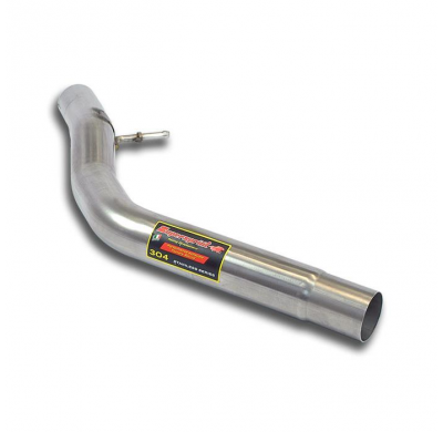 Tubo central (Reemplaza silencioso central OEM) Sistema 100% de acero inoxidable, tamaño extragrande Ø76 mm -> Ø70 mm -> Ø65 mm