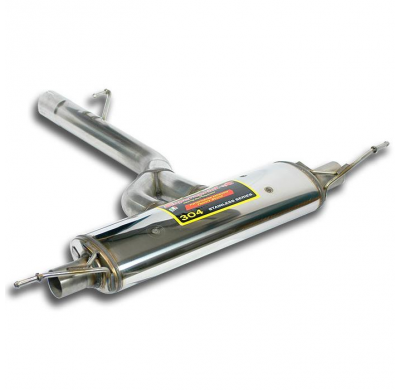 Silencioso trasero Derecho-Izquierdo "Racing" ALTERNATIVE: - 100% Stainless steel system Right - Left exit REAR BUMPER MUST BE T