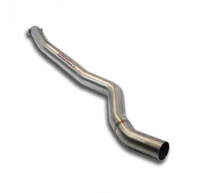 Tubo central Sistema de escape completo "Cat.-back" 100% de acero inoxidable, sobredimensionado Ø76 mm, para el silenciador tras