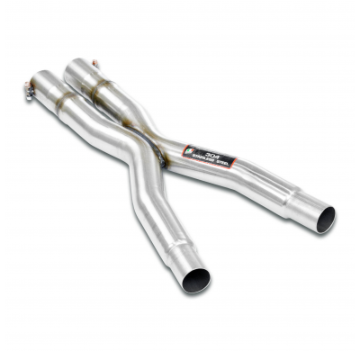 tubo central  "X-Pipe" Sistema completo 100% de acero inoxidable 2 x Ø70 mm -> 2 x Ø63,5 mm -> 2 x Ø54 mm - Solo kit completo BM