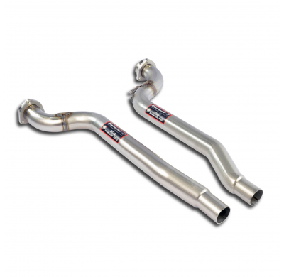 Kit tubos delanteros Derecho-Izquierdo (Reemplaza silenciosos delanteros OEM) Sistema 100% de acero inoxidable, 2 x Ø65 mm, reem