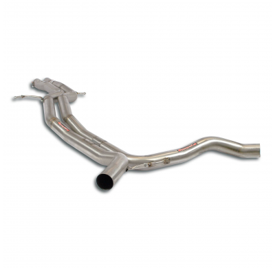 Kit tubos centrales Derecho-Izquierdo "Racing" Sistema Catback 100% Acero Inox tamaño grande 2 x Ø65mm AUDI S6 C7 4G Facelift (S