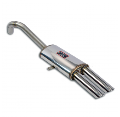 Silencioso trasero OO63 Sistema 100% de acero inoxidable - Solo kit completo FIAT 124 Spideramerica (Kat.) 1.8 / 2.0  '75 -> '82